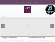 Tablet Screenshot of lyonsmarketing.com